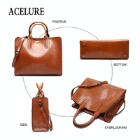 Leather Women Tote Bag for Casual Shoulder Carry thumbnail