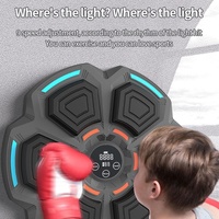 Adjustable 9-Speed Bluetooth Music Boxing Machine With Lights - Black - Light Gray thumbnail