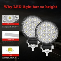 9.8W 10 - 30V Dc 6000K 3 Inch 14 Leds Circle Offroad Truck Car Driving Light Work Light Spotlight Fog Light thumbnail