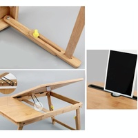 Adjustable Folding Laptop Desk for Bed with Card Slot and Lazy Computer Design thumbnail
