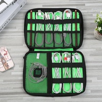 Portable Multifunctional u Disk Storage Bag for Mobile Phone Accessories - Green thumbnail