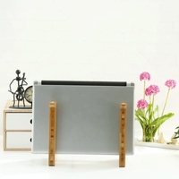 Bamboo Wood Desktop Storage Rack for Computers and Tablets thumbnail