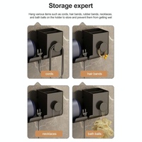 Wall Mounted Holder For Dyson Hair Dryer Bathroom Storage Rack Simple Black - Simple Gray thumbnail