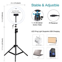 10.2 Rgbw Led Ring Light Kit with 1.1m Tripod Remote Ball Head and Phone Clamp thumbnail