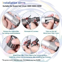Metal Inner Filter & Screwdriver Set For Dyson Hd03 / 08 / 15 Hair Dryer thumbnail