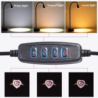 Adjustable Double-head Led Jewelry Table Lamp for Live Photos thumbnail
