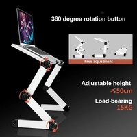 Portable Folding Laptop Desk with Adjustable Height and Storage thumbnail