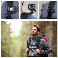 360 Degree Rotating Backpack Hat Mount with Phone Clamp Kit thumbnail