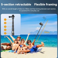 Carbon Fiber Selfie Stick for Action Cameras - 1 / 4 Screw thumbnail