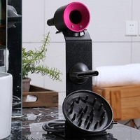 Universal Hair Dryer Stand No Drilling Black thumbnail