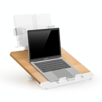 Adjustable Desktop Book Stand with Multi-angle Clip - Foldable Tablet Holder thumbnail