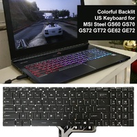 Backlit Laptop Keyboard for Msi Steel Series - us Version thumbnail
