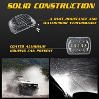 7 Inch 5X7 / 7X6 H4 Dc 9V - 30V 30000Lm 300W 8Leds Car Square Shape Led Headlight Lamps For Jeep Wrangler thumbnail