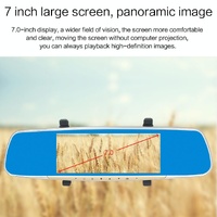 7 Lcd Touch Screen Rear View Mirror Car Recorder with Separate Camera thumbnail