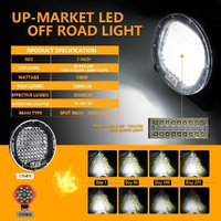 Truck Modified 7 Inch Round Spotlight Dc9 - 30V / 3000K / 6000K / 3500Lm thumbnail