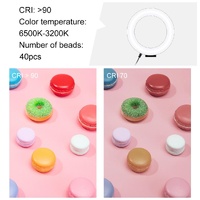Horizontal Dual Phone Brackets Desktop Ring Light Kit - 4.7 Inch thumbnail