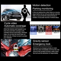 4.3 Dual-lens Hd Night Vision Driving Recorder with Parking Monitoring and Motion Detection - Vs6 Car thumbnail