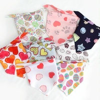 Cute Pet Triangle Towel Bib Cartoon Cats And Dogs Drool Towel Scarf - 09 thumbnail