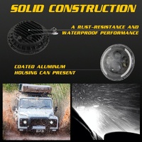 7 Inch H4 / H13 Dc 9V - 30V 3000Lm 3000K - 6000K 25W Car Round Shape Led Headlight Lamps For Jeep Wrangler With Angel Eye White Light thumbnail