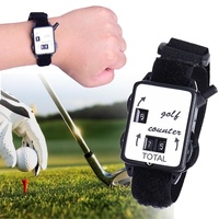 Black Portable Golf Watch with Manual Counter thumbnail