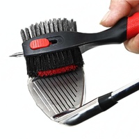 Portable Golf Club Brush - Retractable - Black thumbnail