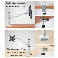 Silver Desktop Monitor Stand - Lifts Laptop thumbnail