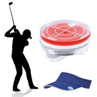 Magnetic Golf Cap Clip with Ball Marker - Mk011 - Red thumbnail