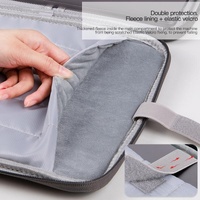 Grey Sheepskin Leather Bag for 9.7-11 Inch Laptops - Portable and Stylish thumbnail