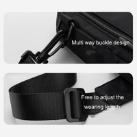 Lightweight Outdoor Sports Chest Bag Cell Phone Crossbody Pack - Black thumbnail