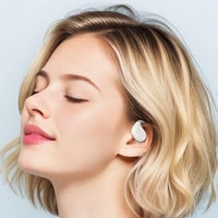 Waterproof Wireless Sports Bluetooth Earphones with Led Display - White thumbnail
