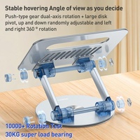 Silver Foldable Swivel Laptop Stand thumbnail