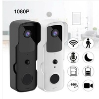 Smart Wifi Video Doorbell With Two-Way Intercom & Night Vision - Black thumbnail
