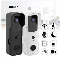 Wireless Smart Doorbell With Two-Way Intercom & Night Vision - Battery Powered - Black thumbnail