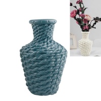 Versatile Plastic Vase for Fresh and Dried Floral Arrangements - Pink thumbnail