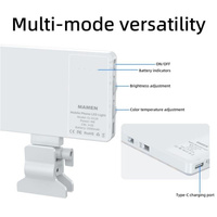 Portable Led Fill Light for Phone Laptop and Video Conferencing - Black thumbnail