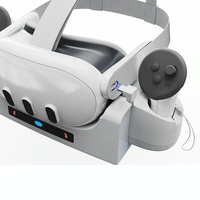 Gray Wall Mount for Meta Quest 3 Vr Helmet Charging thumbnail