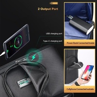 Large-capacity Business Laptop Backpack with Usb & Type-c Port - First-layer Cowhide Black thumbnail