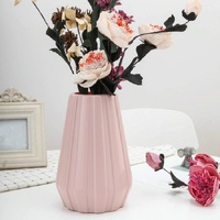 2-piece Plastic Vase for Creative Flower Arrangements - Pink thumbnail