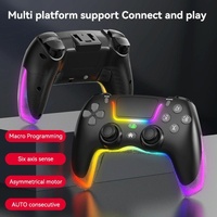Wireless Bluetooth Grip for Ps4 with Dazzling Colour Light - Black thumbnail