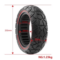Electric Scooter Tire - 10x3 53.5 Card 255x80 & 80 / 65-6.5 Universal Off-road Red thumbnail