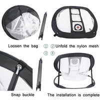 Foldable Square Golf Net for Indoor Practice - Red thumbnail