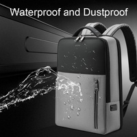 Silver Gray Multifunctional Anti-theft Laptop Backpack with Usb Charging Hole thumbnail