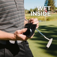 Grey Microfiber Golf Ball Cleaning Towel with Carabiner Hook thumbnail