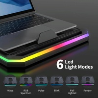 Adjustable Laptop Stand with 9 Levels of Lighting - Black thumbnail