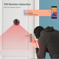 4.3 Inch Colour Screen Graffiti Hidden 1080P Wifi Smart Cat Eye Video Doorbell - Black thumbnail