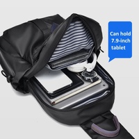 Lightweight Waterproof Men Chest Bag Cycling Shoulder Bag - Black thumbnail