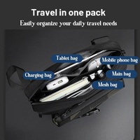 Functional Men Chest Bag Versatile Messenger Bag For Everyday Use - Black thumbnail