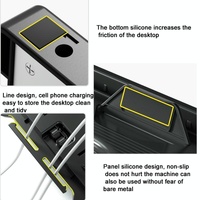 Foldable Aluminum Laptop Stand - Double Layer Heightening Bracket Black thumbnail