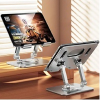 Universal Tablet Stand - 360 Degree Rotating Foldable - Silver thumbnail