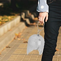 Crystal Tassel Clutch for Weddings and Parties - Black Crystal Bag thumbnail